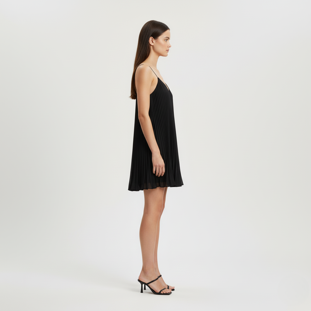 Damski plisowany top na ramiączkach