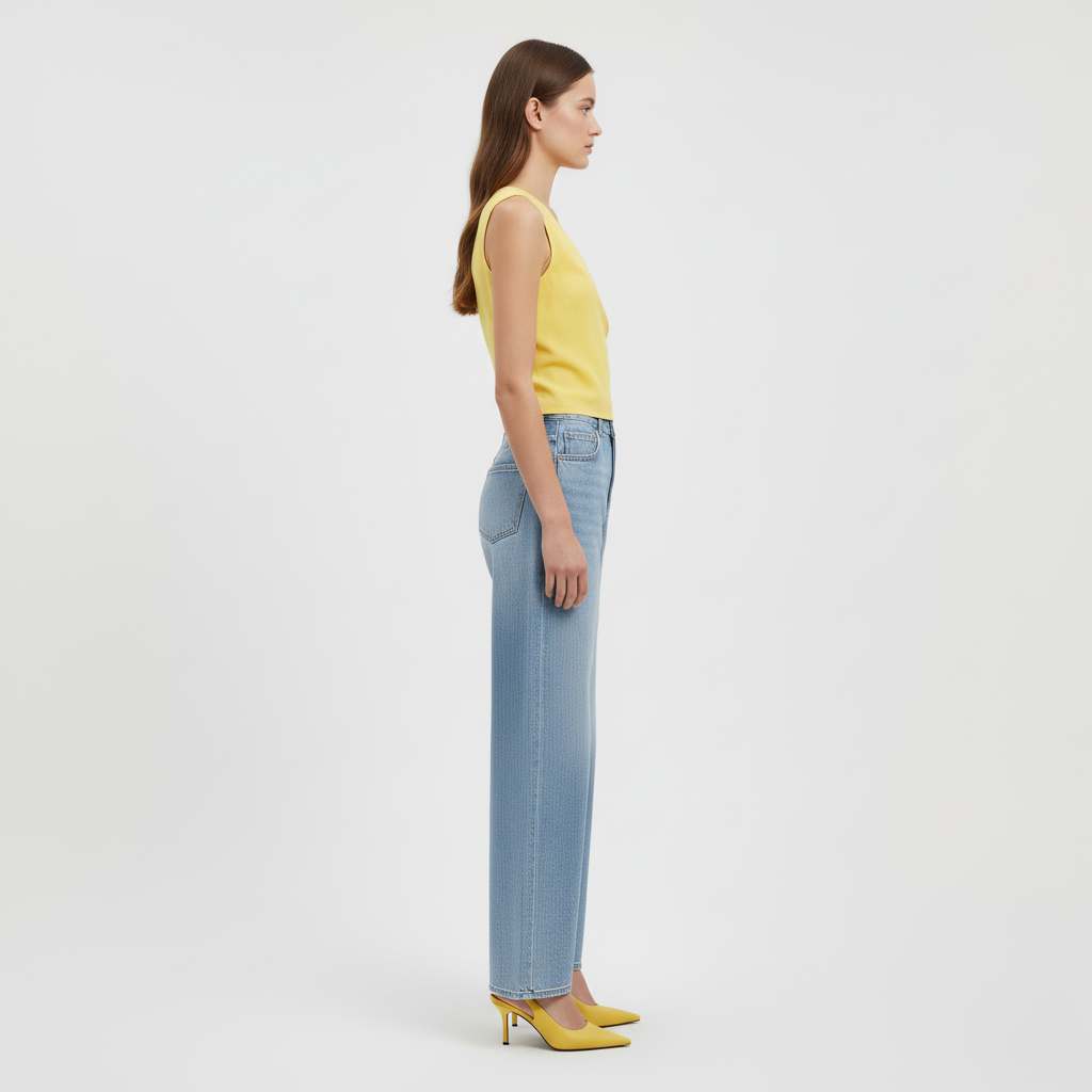 Damski kopertowy top bez rękawów