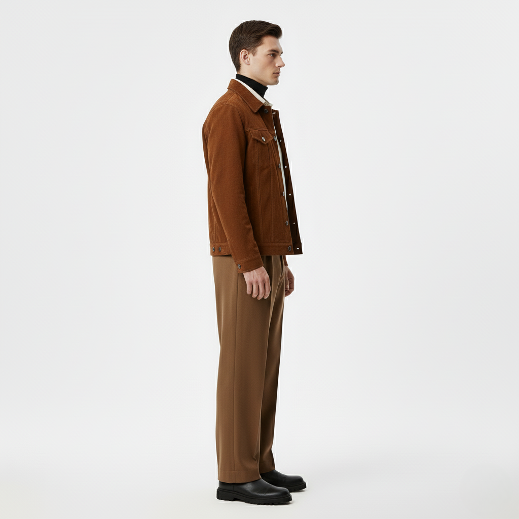 Męska kurtka trucker z sztruksu