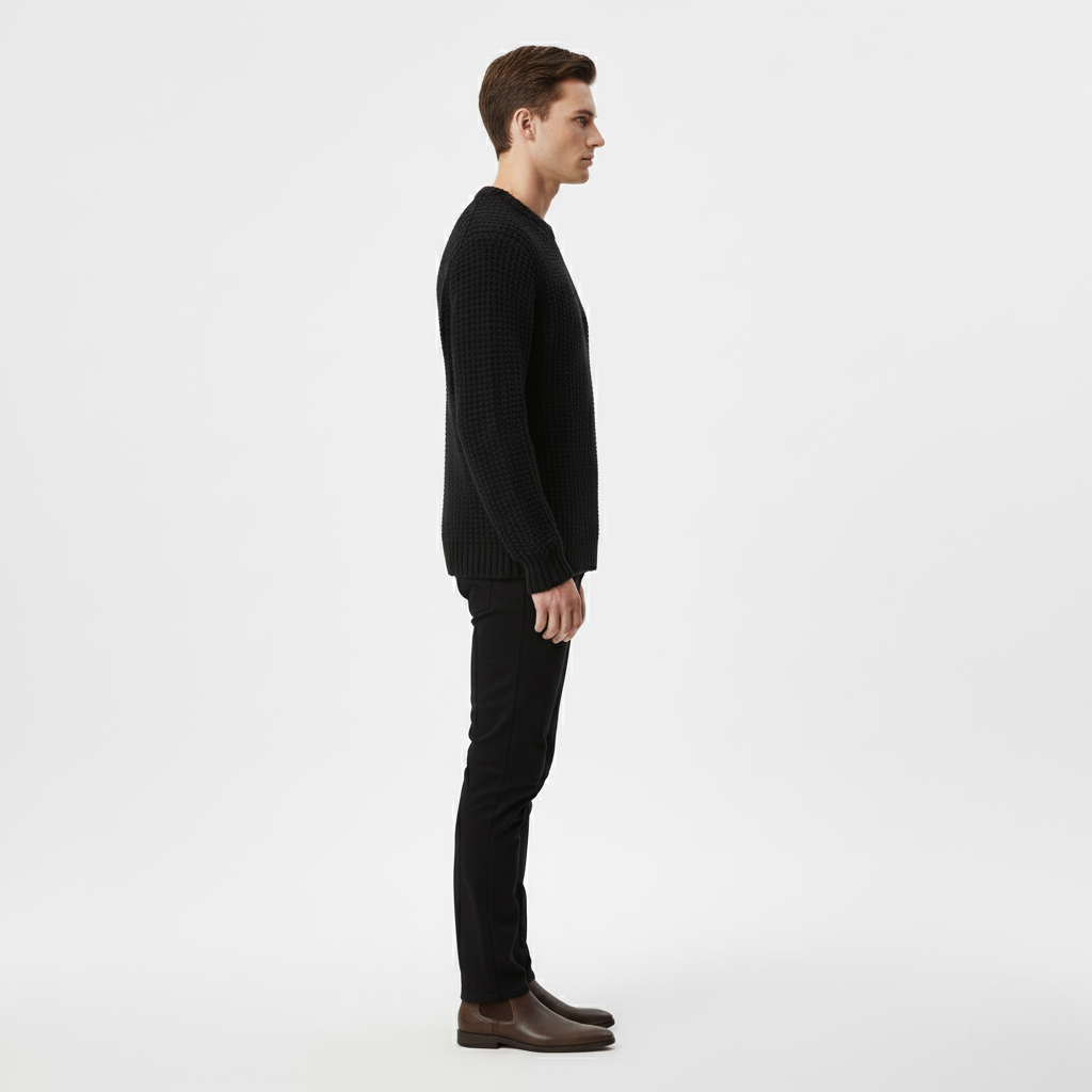 Męski sweter z teksturowanej dzianiny