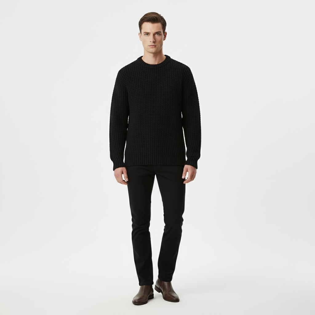 Męski sweter z teksturowanej dzianiny