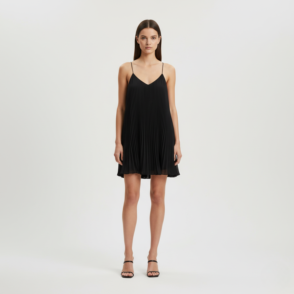 Damski plisowany top na ramiączkach