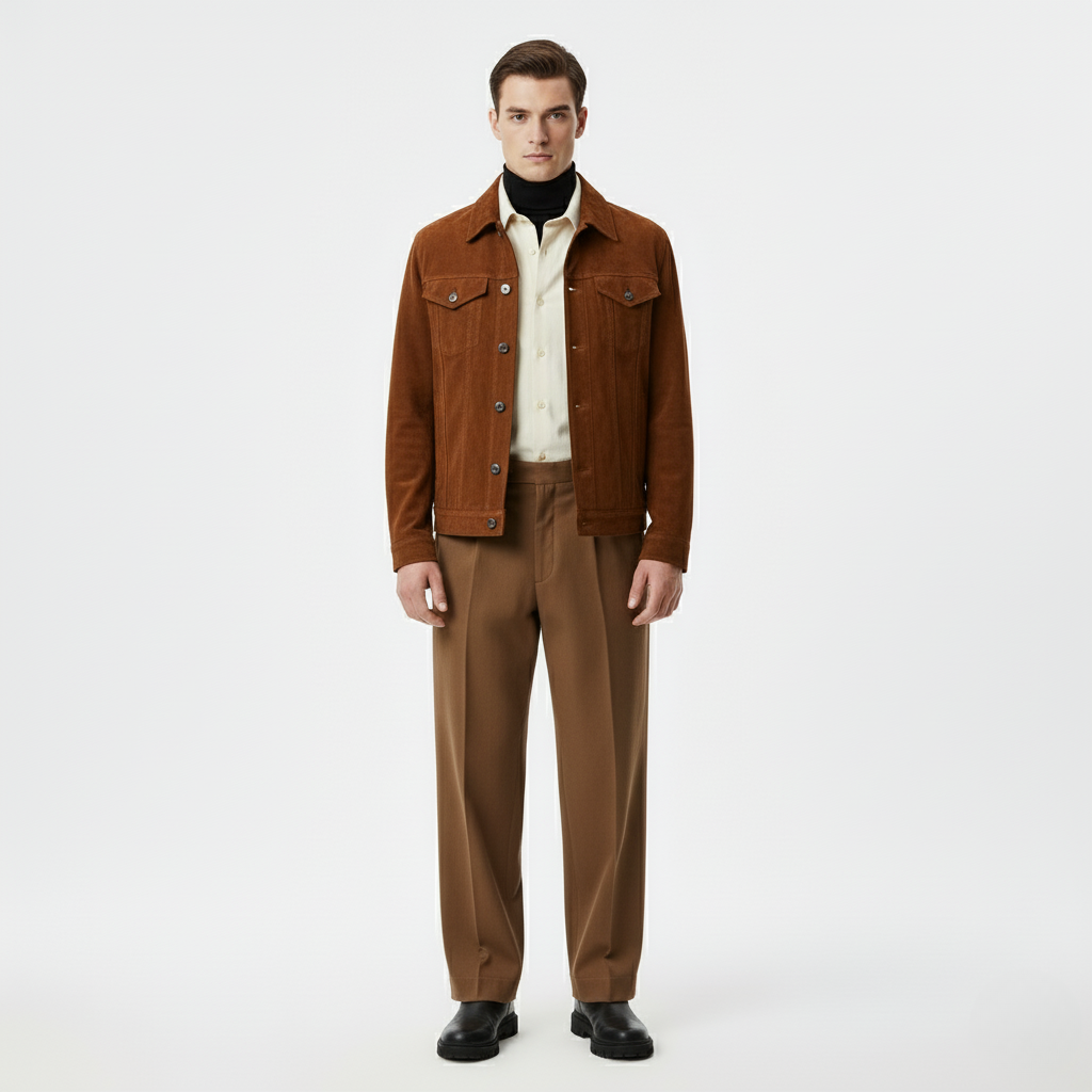 Męska kurtka trucker z sztruksu